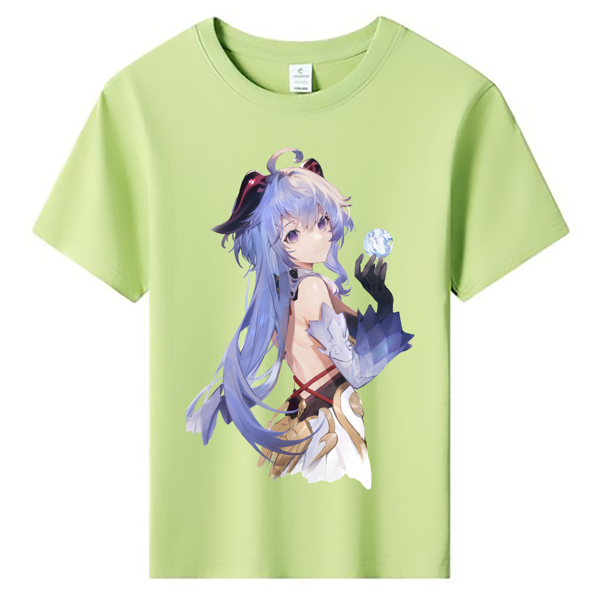 げんし神 甘雨 かんう genshin Ganyu 綿100％キッズTシャツ（フロントプリント）